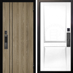 Входная дверь Аргус SMART гейджи орех мраморный + Ариана Белая эмаль