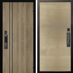 Входная дверь Аргус SMART гейджи орех мраморный + Элегант Дорс светлый горизонт