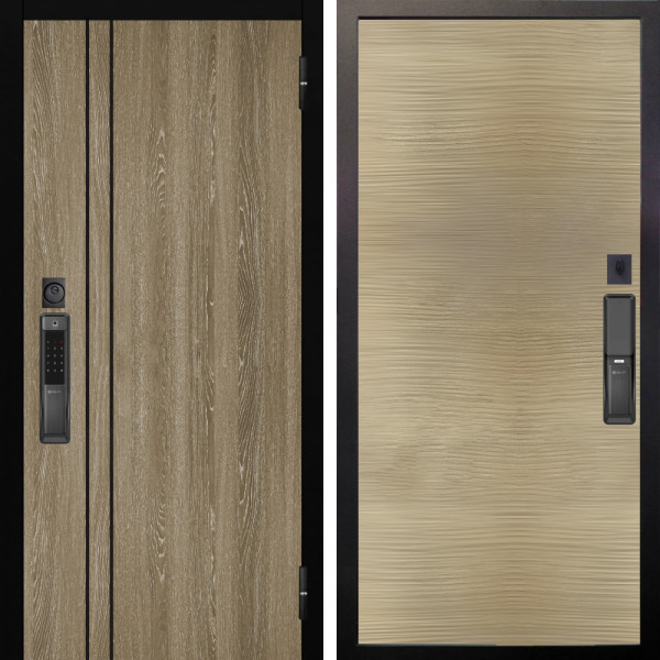 Входная дверь Аргус SMART гейджи орех мраморный + Элегант Дорс светлый горизонт