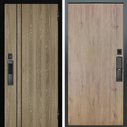 Входная дверь Аргус SMART гейджи орех мраморный + Элегант Рустик соломенный