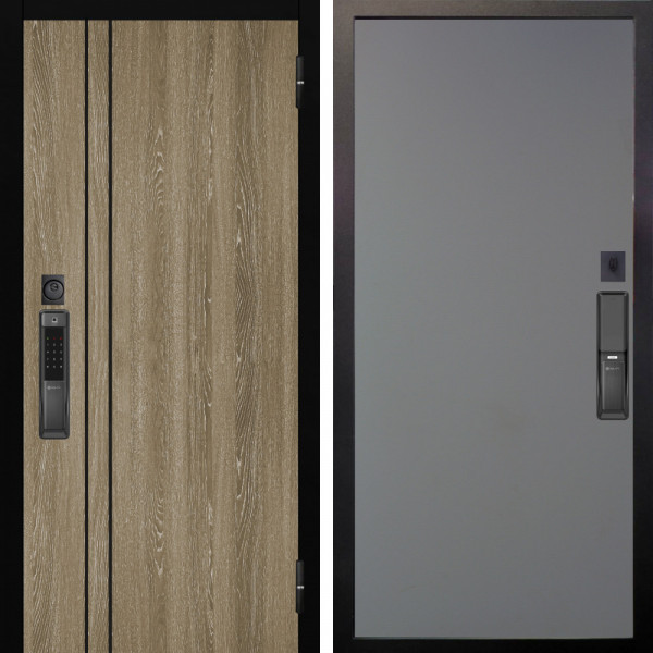 Входная дверь Аргус SMART гейджи орех мраморный + Элегант Силк маус