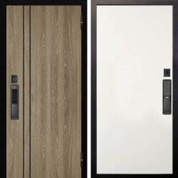 Входная дверь Аргус SMART гейджи орех мраморный + Элегант Софт милк