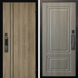 Входная дверь Аргус SMART гейджи орех мраморный + Элион Дуб филадельфия крем