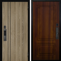 Входная дверь Аргус SMART гейджи орех мраморный + Элион Дуб рустикальный