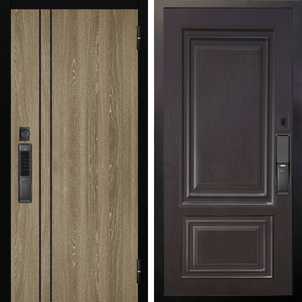 Входная дверь Аргус SMART гейджи орех мраморный + Элион Горький шоколад