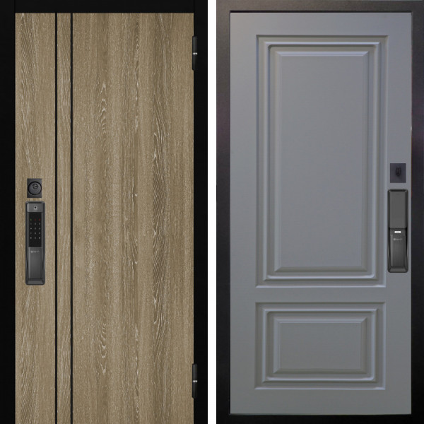 Входная дверь Аргус SMART гейджи орех мраморный + Элион Силк маус