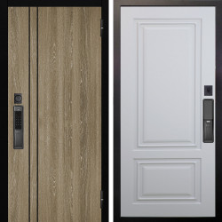 Входная дверь Аргус SMART гейджи орех мраморный + Элион Софт милк