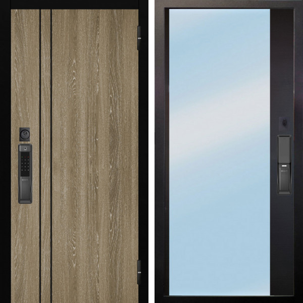 Входная дверь Аргус SMART гейджи орех мраморный + Магнум Черный софт