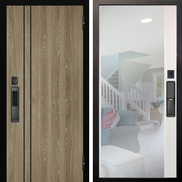 Входная дверь Аргус SMART гейджи орех мраморный + Магнум Софт милк