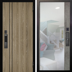 Входная дверь Аргус SMART гейджи орех мраморный + Магнум Светлый бетон