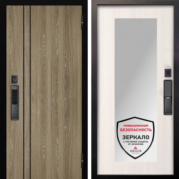 Входная дверь Аргус SMART гейджи орех мраморный + Милли Ларче светлый