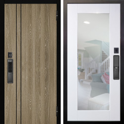 Входная дверь Аргус SMART гейджи орех мраморный + Милли Роял вуд белый