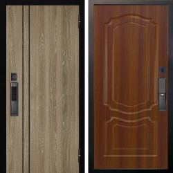 Входная дверь Аргус SMART гейджи орех мраморный + Мишель Дуб рустикальный