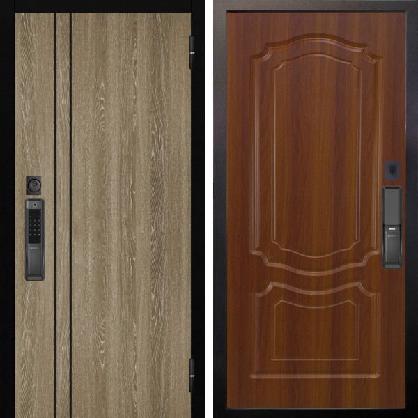 Входная дверь Аргус SMART гейджи орех мраморный + Мишель Дуб рустикальный