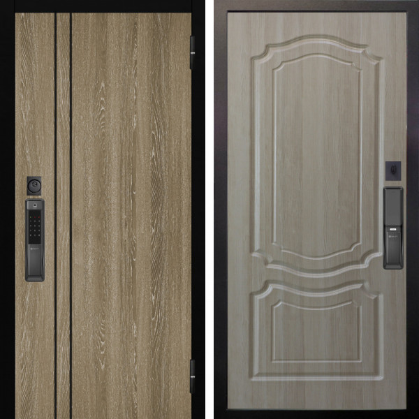Входная дверь Аргус SMART гейджи орех мраморный + Мишель Ларче светлый