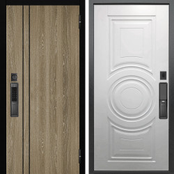 Входная дверь Аргус SMART гейджи орех мраморный + Могадиш Софт милк