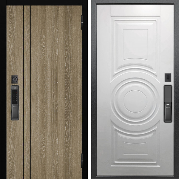 Входная дверь Аргус SMART гейджи орех мраморный + Могадиш Софт милк