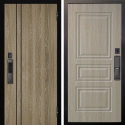 Входная дверь Аргус SMART гейджи орех мраморный + Скиф Дуб филадельфия крем