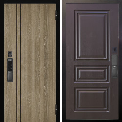 Входная дверь Аргус SMART гейджи орех мраморный + Скиф Горький шоколад