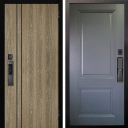 Входная дверь Аргус SMART гейджи орех мраморный + Соло Антрацит