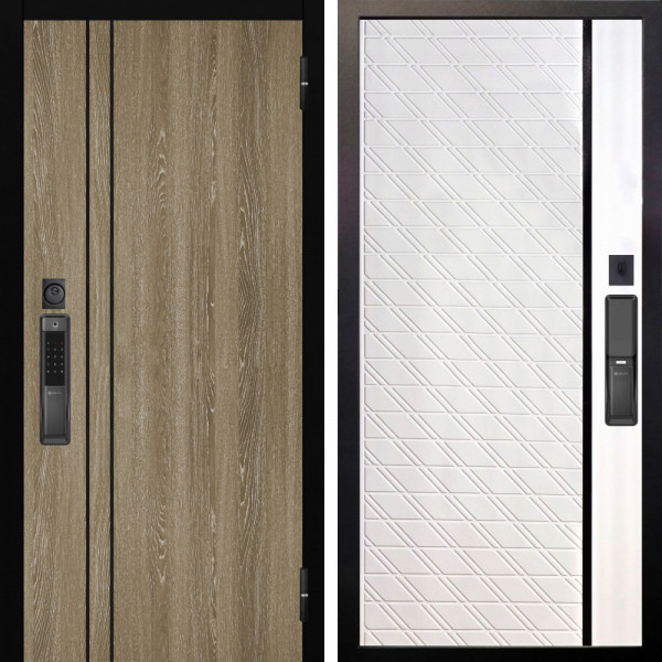 Входная дверь Аргус SMART гейджи орех мраморный + Тори Софт милк