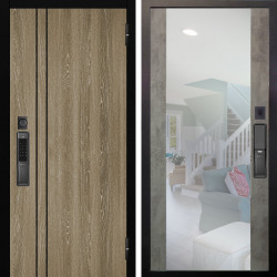 Входная дверь Аргус SMART гейджи орех мраморный + Вояж Светлый бетон