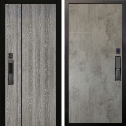 Входная дверь Аргус SMART гейджи + Агат Светлый бетон