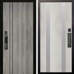 Входная дверь Аргус SMART гейджи + Дуэт Белое дерево вставки Изабель