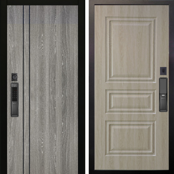 Входная дверь Аргус SMART гейджи + Скиф Дуб филадельфия крем