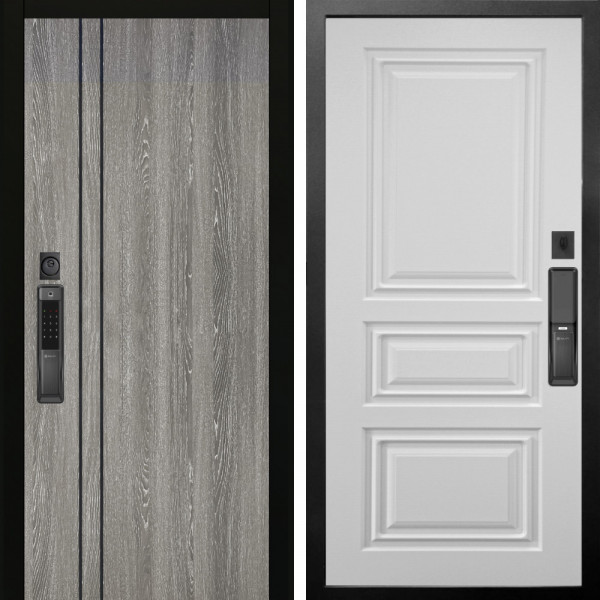 Входная дверь Аргус SMART гейджи + Скиф Софт милк