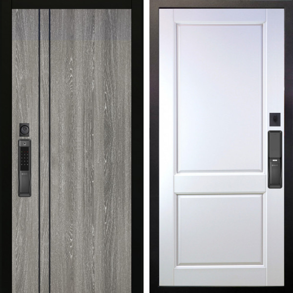 Входная дверь Аргус SMART гейджи + Соренто Белая эмаль