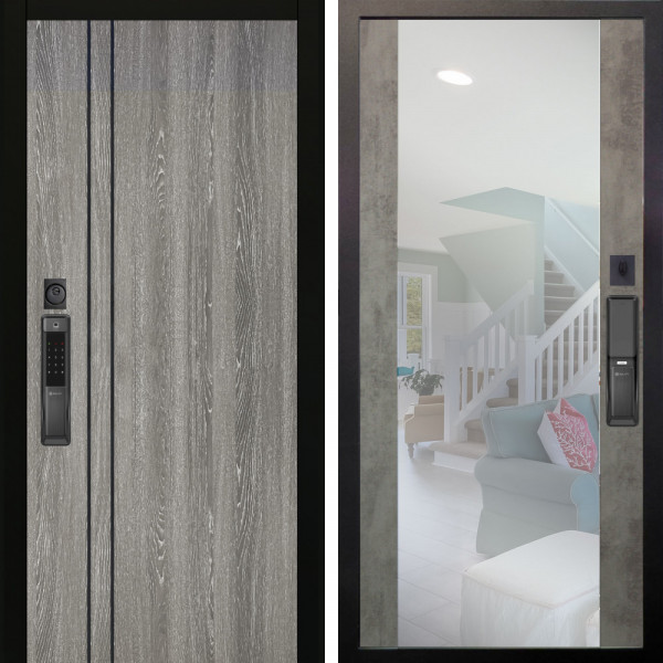 Входная дверь Аргус SMART гейджи + Вояж Светлый бетон