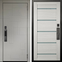 Входная дверь Аргус SMART Корсо Силк флай + Александра Белая лиственница