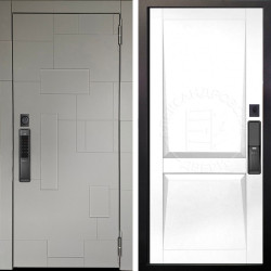 Входная дверь Аргус SMART Корсо Силк флай + Ариана Белая эмаль