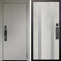 Входная дверь Аргус SMART Корсо Силк флай + Дуэт Белое дерево вставки Изабель