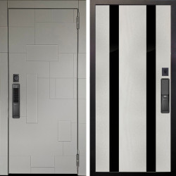 Входная дверь Аргус SMART Корсо Силк флай + Дуэт Белое дерево вставки Кензо