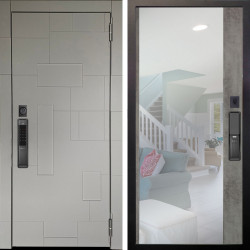 Входная дверь Аргус SMART Корсо Силк флай + Магнум Светлый бетон