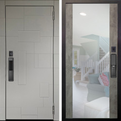 Входная дверь Аргус SMART Корсо Силк флай + Вояж Светлый бетон