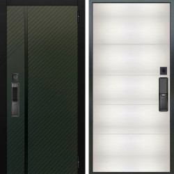 Входная дверь Аргус SMART ланцет олива софт + Агат Вельвет белый горизон