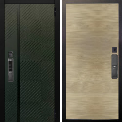 Входная дверь Аргус SMART ланцет олива софт + Элегант Дорс светлый горизонт