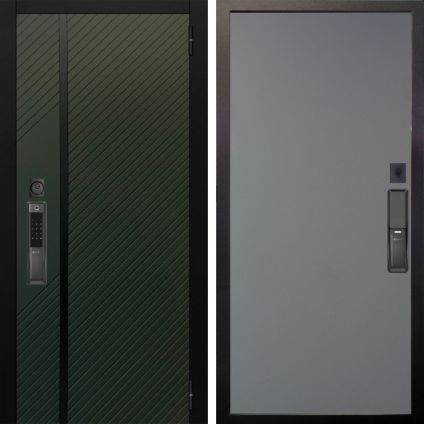 Входная дверь Аргус SMART ланцет олива софт + Элегант Силк маус