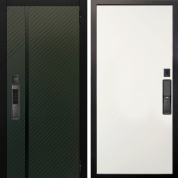 Входная дверь Аргус SMART ланцет олива софт + Элегант Софт милк