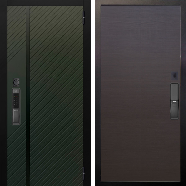 Входная дверь Аргус SMART ланцет олива софт + Элегант Венге горизонт