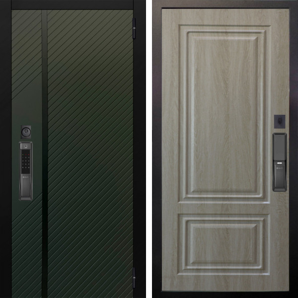 Входная дверь Аргус SMART ланцет олива софт + Элион Дуб филадельфия крем