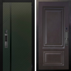 Входная дверь Аргус SMART ланцет олива софт + Элион Горький шоколад