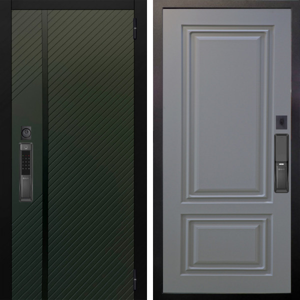 Входная дверь Аргус SMART ланцет олива софт + Элион Силк маус