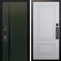 Входная дверь Аргус SMART ланцет олива софт + Элион Софт милк