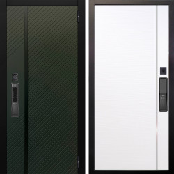 Входная дверь Аргус SMART ланцет олива софт + Гауда Роял вуд белый