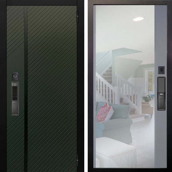 Входная дверь Аргус SMART ланцет олива софт + Магнум Силк маус