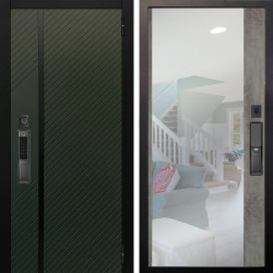 Входная дверь Аргус SMART ланцет олива софт + Магнум Светлый бетон